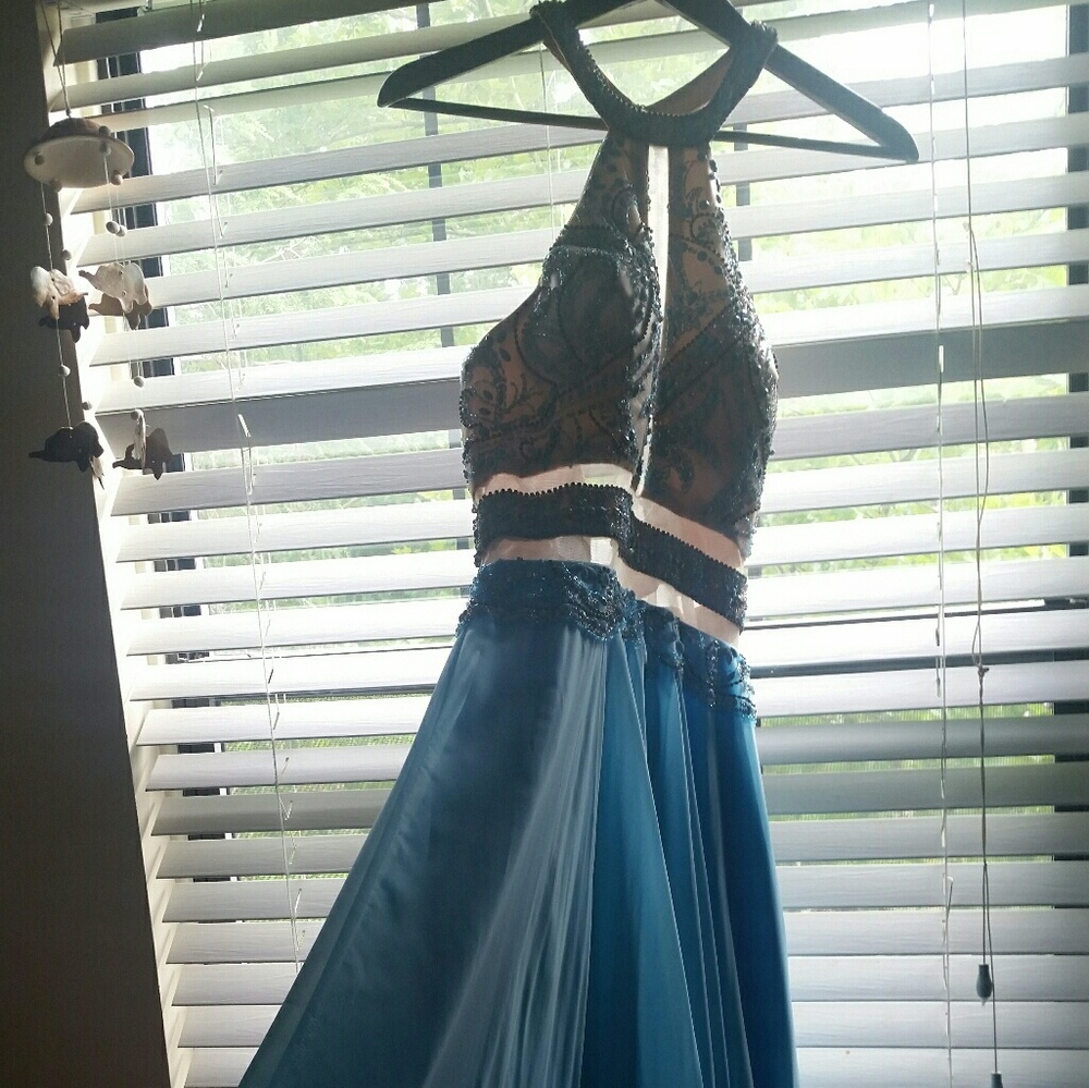 Formal gown with purse and shoes